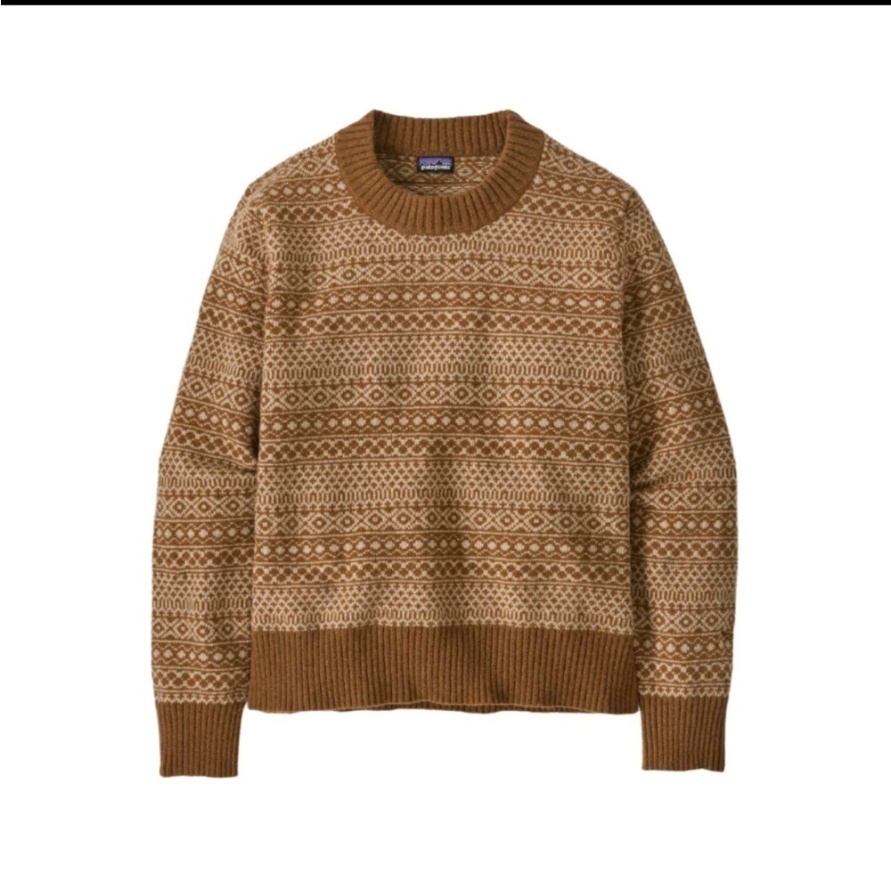 Patagonia Recycled Wool Blend Crewneck Sweater XS: FIRESIDE SHELTER BROWN NWT